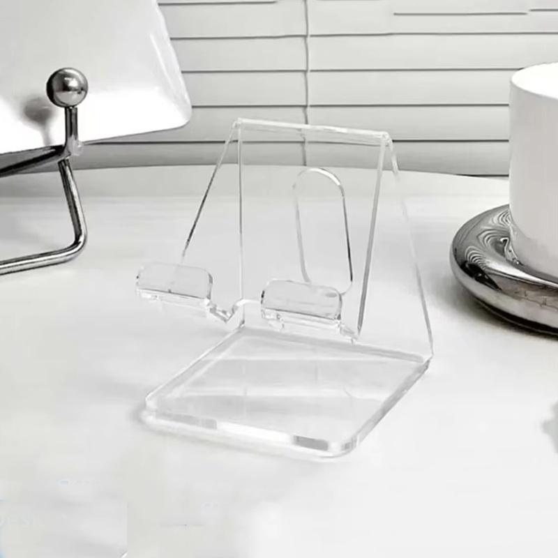 Desktop Lazy Stand Tablet Holder Acrylic Transparent Phone Stand For iPhone 16 15 14 13 Xiaomi Huawei iPad Tablet Phone Bracket