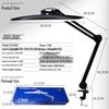 Folding Clip-on LED Desk Lamp: Eye Protection for Study, Manicure, Eyelash Extension, Tattoo, and Beauty Lighting
