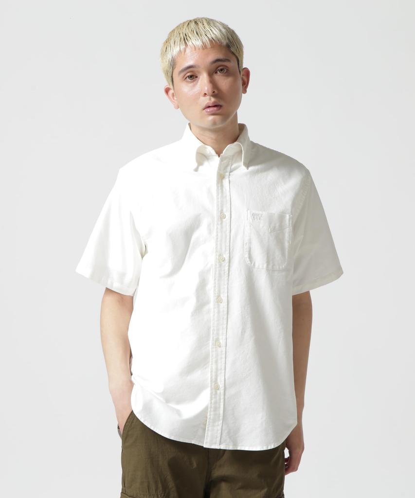 DAILY BASIC OXFORD S S SHIRT Basic Oxford Short Sleeve Shirt L 030 White [AVIREX] B.D Button-down Men's 783-3923004