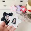 Portable Glitter Star Acrylic Photocard Holder Keychain 1-Inch ID Card Case Student Kpop Idol Photo Bag Durable Card Storage