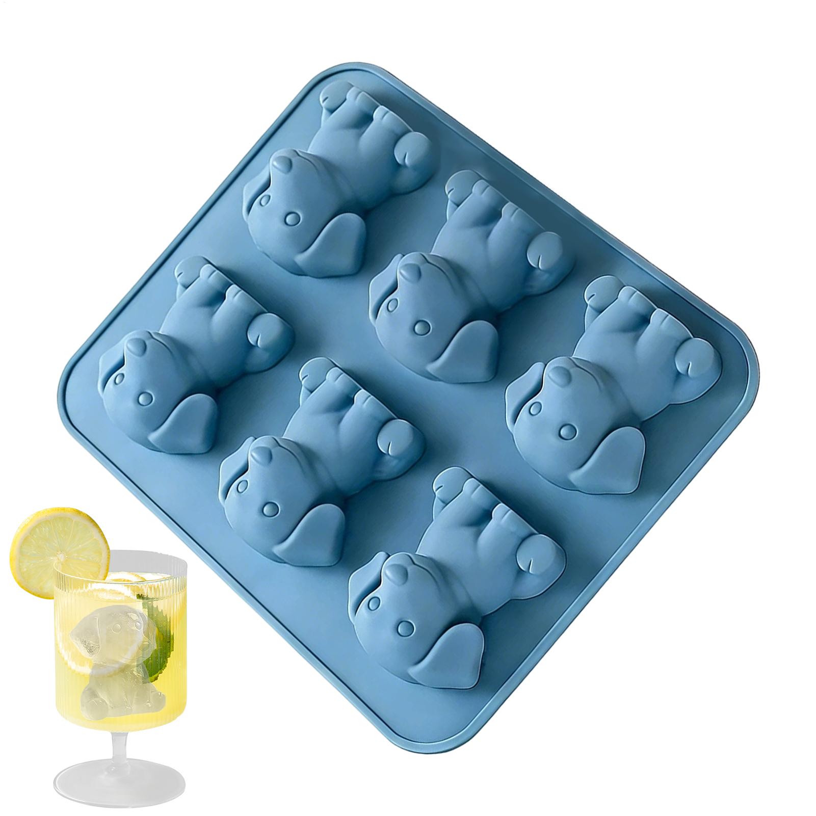 Silicone Ice Cubes Mold Cute Sausage Dog Ice Blocks Molds 6-hole Dog Shape Ice Block Tray Kitchens Gadgets For Cocktails Wines China Mainland