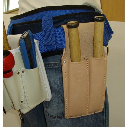 KOZUCHI Tanned Leather Chisel Case (2 Chisels) for 1.5" and 1.5" Thickness, SC-24