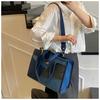 Denim Handbag Bag Women's New Fashion Contrasting Color Splicing Shoulder Messenger Bag Commuter Casual Tote Bag