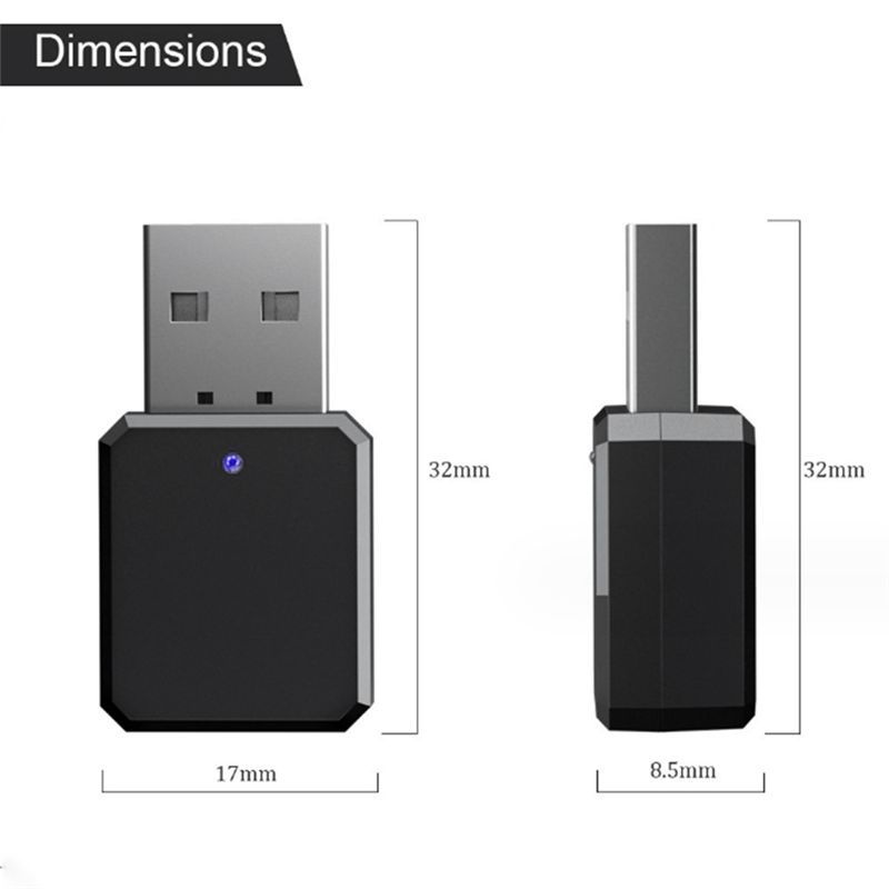 NEW-Car USB AUX Receiver Wireless Bluetooth Media Button Car Multifunction Remote Control