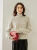 Women's 2025 Autumn/Winter Cashmere High Neck Sweater - Soft, Thick, Solid Color, Stacked Collar.