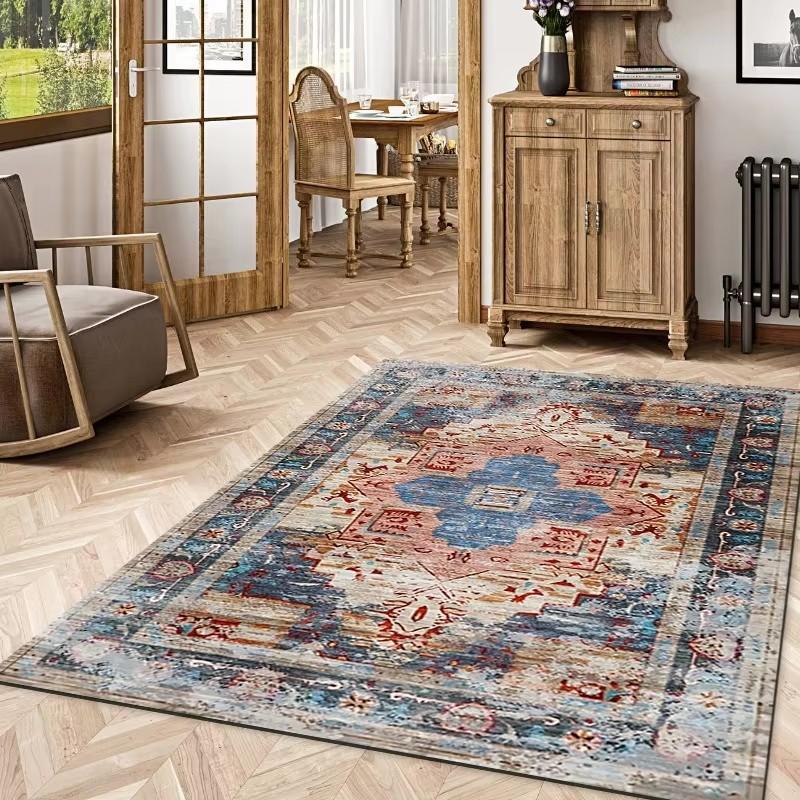 Türkiye Persian Carpet Vintage Ethnic Style Rug Living Room Decoration Rugs Living Room Bedroom Decoration Washroom Floor Mat
