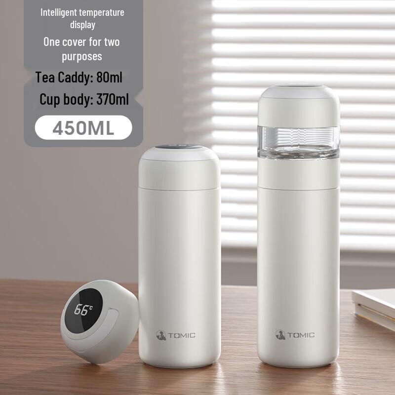 TOMIC TW60086 Smart Ceramic Thermos with LED Display, 450ml