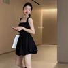 Spice Girl White Suspender Dress Women's Summer Temperament Senior Sexy Waist Thin Princess Tutu Skirt Small Man