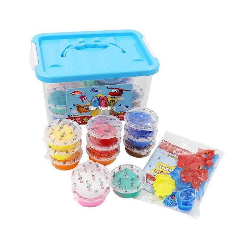 M&G Super Wings 24-Color 4D Ultra-Light Clay Set