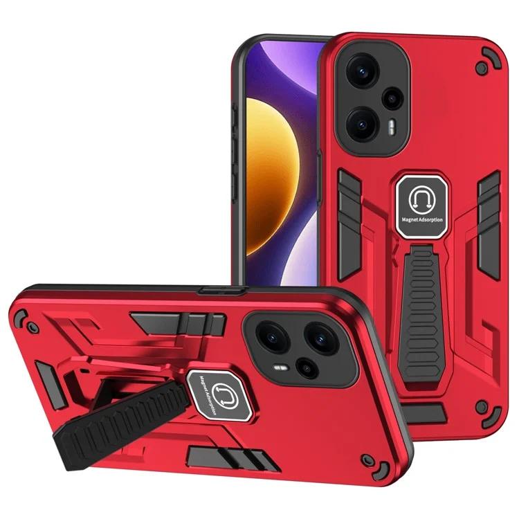

For Xiaomi Poco F5 5G Redmi Note 12 Turbo Phone Case Shockproof Rugged Cover Car Mount Kickstand