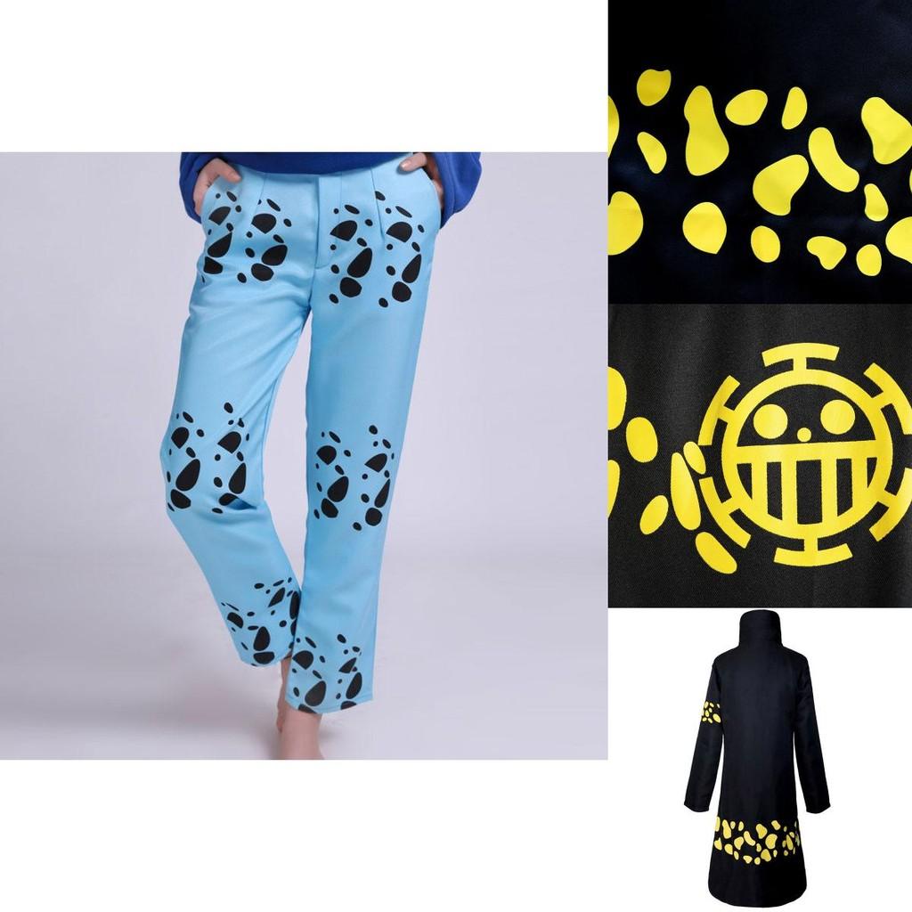 Hochwertiges One Piece Trafalgar Law Anime-Kostüm mit atmungsaktivem Umhang und Hose