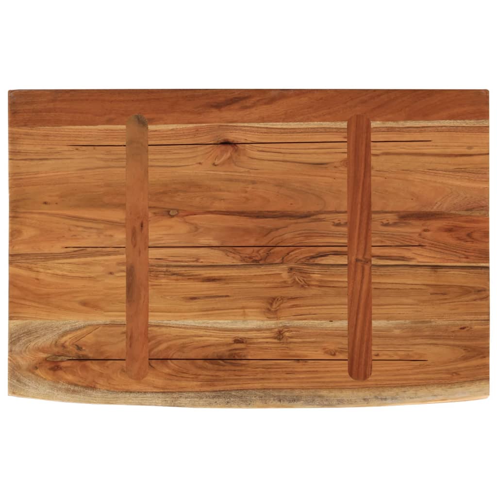 Wall Shelf 50 x 30 x 2.5 cm Rectangular Solid Acacia Wood with Natural Edge