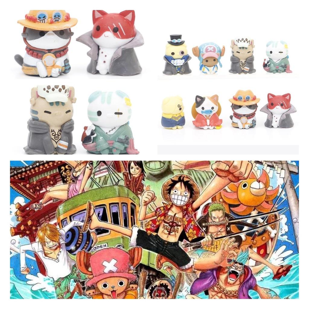 Pvc Collectible Cake Toppers 8 Adorable Cat Mascots Cosplaying Pirates