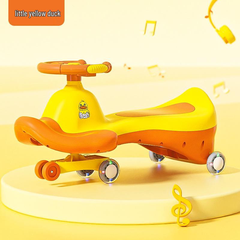 

Детская машинка-каталка Маленький жёлтый утёнок - Защита от опрокидывания, бесшумные колёса, с музыкой