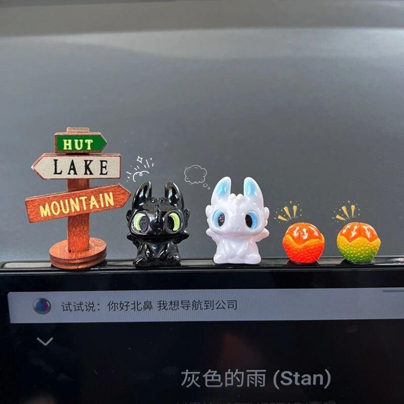 Dragon Taming Master Cute Center Console Toothless Couple Doll Accessories Car Creative Decoration Ornament