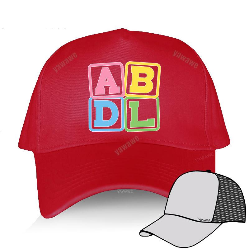 Cappello da sole estivo a tinta unita Carino Blocchi di lettere ABDL Pride Harajuku Divertente berretto da baseball Moda marca yawawe Cappello da pesca Hip Hop