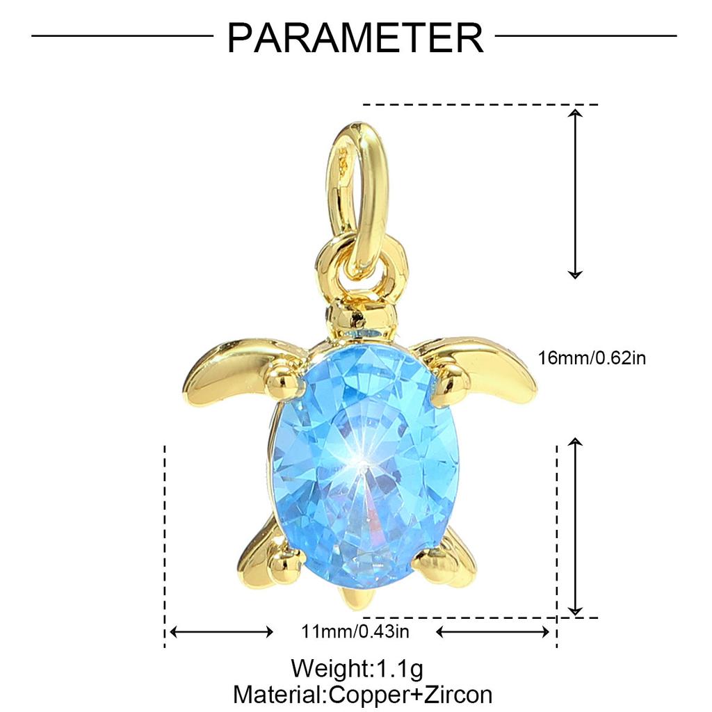 3pcs Copper Zodiac Crab Turtle Starfish Necklace Pendant DIY Jewelry Women Charm Octopus Shell Carriage Candy Earring
