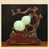 Fengshui Chinese Style Glaze Lucky and Safe Gourd Ornaments Sika Deer Living Room Wine Cabinet Foyer Decoration