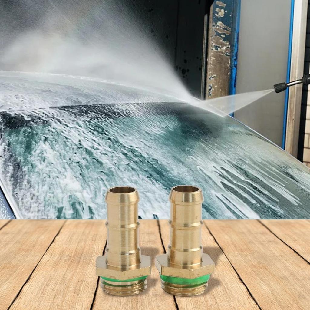 Spray Wand in Stainless Steel with Lockable Handle and Two Brass Hose Barbs