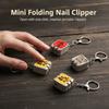 Portable Nail Nipper Keychain Stainless Steel Nail Clipper Key Ring Toenail Trimmer Household