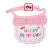 Pet Birthday Bib and Hat Set with Embroidered Bowknot for Cats and Dogs