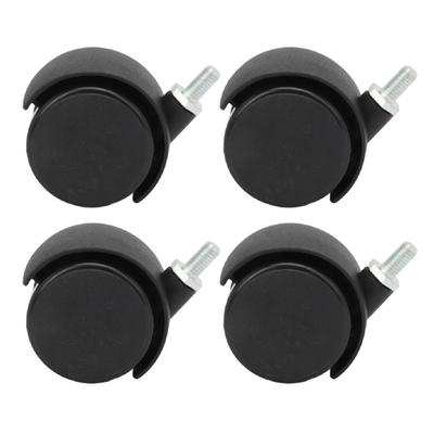 4pcs Swivel Caster Wheels 360 Degree Rolling Uniform Force Double Wheel Design Caster Wheels for Desks Cabinets Shelves