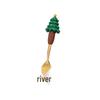 Cross-border Cute Cartoon Christmas Tree Cutlery Set: Spoon, Fork & Gift Box