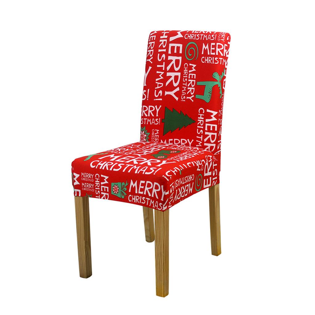 Christmas Cartoon Chair Cover Elastic Festival Party Dining Chairs Stool