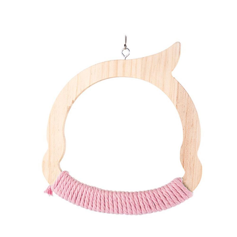 Wear-resistant Bird Swing With Cotton Rope Bird Cage Stand Stick Parrot Swing Toy  Cockatiels