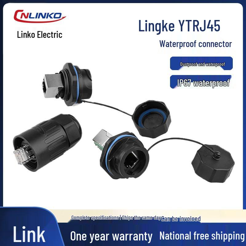 Lingke Waterproof RJ45 Aviation Plug Socket Connector