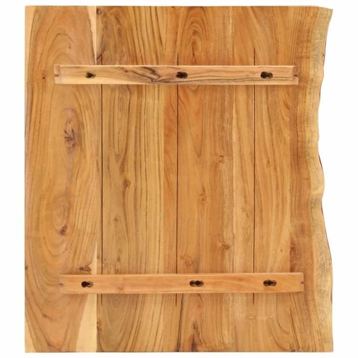 VidaXL Dessus de meuble-lavabo de salle de bain Acacia 58x52x3,8 cm 286318