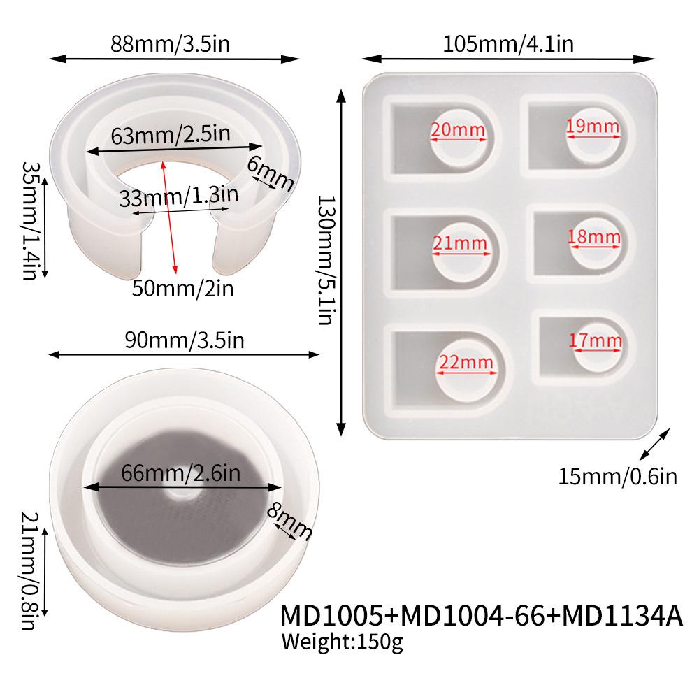 Epoxy Bracelet DIY Set: Mirror & Irregular Silicone Molds with Resin Glue