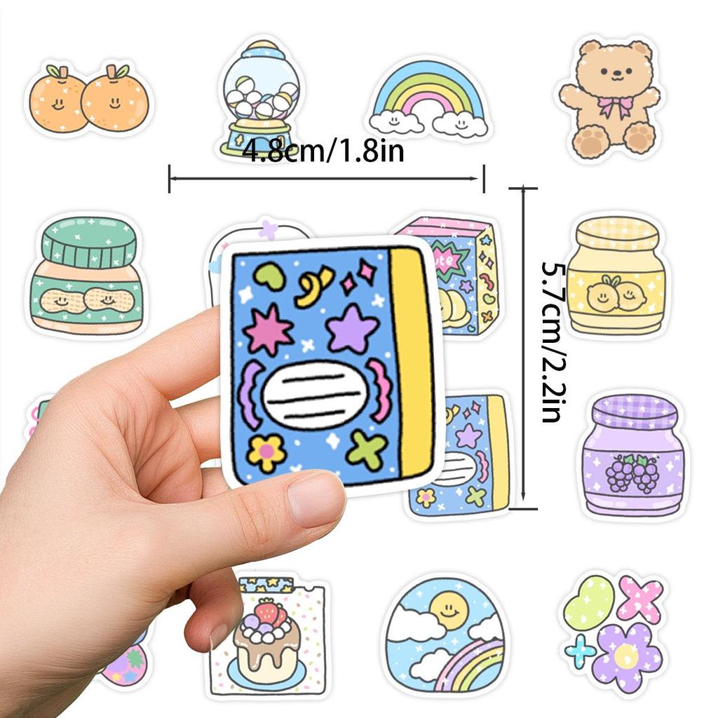 50 Sparkly Expression Doodle Stickers - Waterproof Decorative Art for Phone & Computer