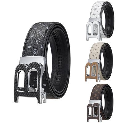 Pinduoduo Fashion Trend Belt, Automatic Buckle First Layer Cowhide Men'S Belt Ly36-25920-5