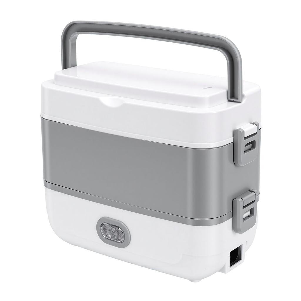 Electric Lunch Box Stainless Steel Double Layer Fast Heating Food Box Portable Lunch Warmer for Home Car School Work
