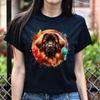 Künstlerisches Leonberger Color Splash Unisex T-Shirt Schwarz Marine Dunkles Heather