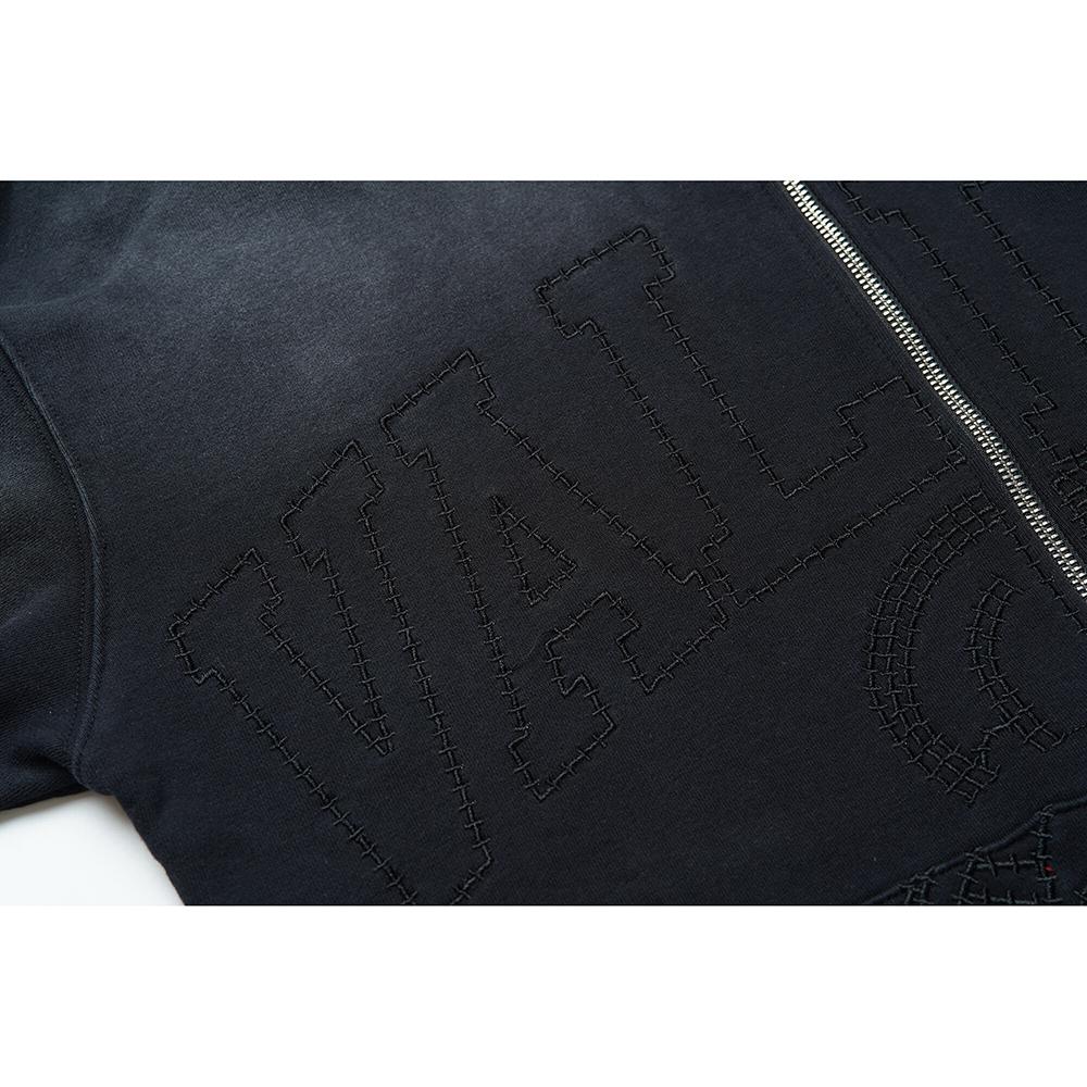 V122 Vale Forever SAND GARDEN ZIP UP HOODIE Vyšívaný Módní Kardigan Mikina