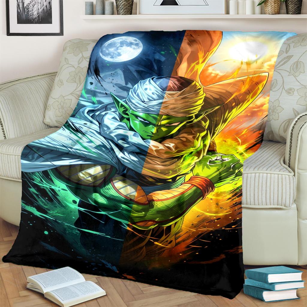 Warm Flannel Blanket Dragon Ball! Pattern for Bedrooms, Sofas, Beds, Chairs, Picnics, Travel