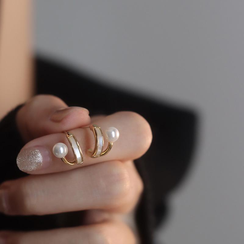 Ekskluzywny 14k złota biżuteria kolczyki z prawdziwego złota cyrkon perła Twist luksusowe kolczyki sztyfty dla kobiet Brincos Pendientes Bijoux