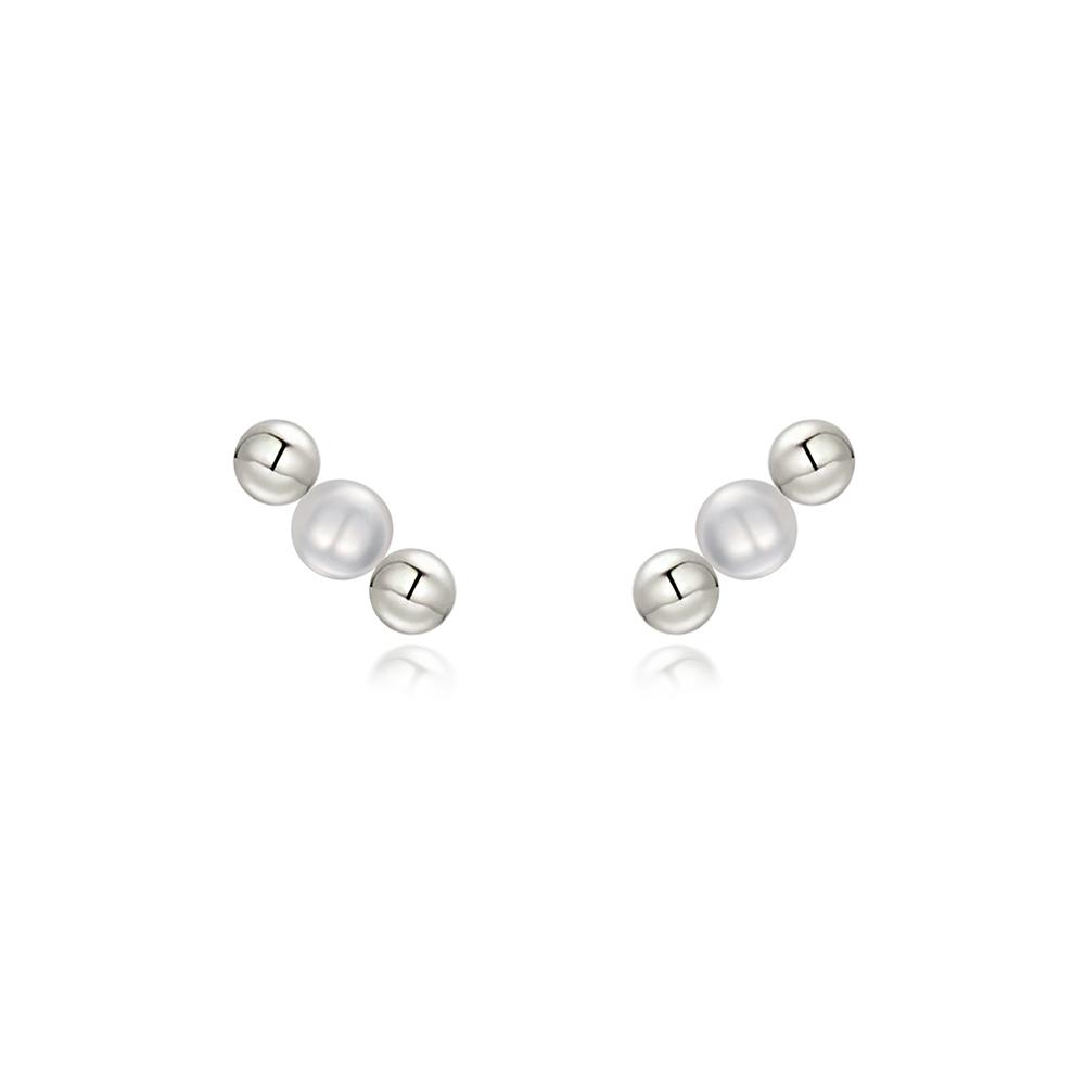 Paigeflynn [Silver 925] Bubble Du Linie Earrings