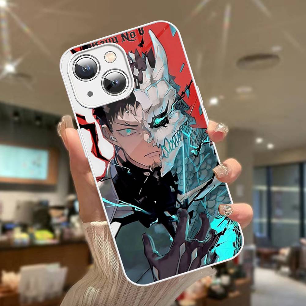 Classic Anime K-kaiju No8 For IPhone 14 13 12 Mini 11 Pro XS Max X XR 14 Plus Tempered Glass Cover