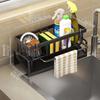 ABS Material Kitchen Draining Rack Dishwashing Liquid Sponge Wipe Arrangement Rack Quick Draining Multi-Purpose Storage Rack