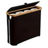Foldable Bamboo Laundry Hamper with Lid - Oxford Cloth Dustproof Storage Basket