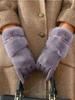 Warm Gloves Women's Winter Driving Fleece Thickened Warm Gloves Women's Cycling Windproof Touch Screen Gloves