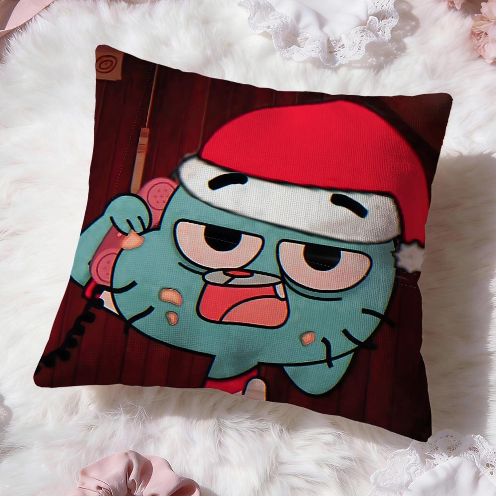 The Amazing World of Gumball Cushion Cover Premium Comfort Reversible Pillow Cove -Two in One Design for Any Room & Car Interior