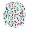 Men's Casual Loose Fit Long Sleeve Neck Tee with Christmas Print for Fall Winter
