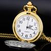 Train Quartz Pocket Watch Vintage Bronze Necklace With Chain Pocket Fob Watches Steampunk Pendant CF1482