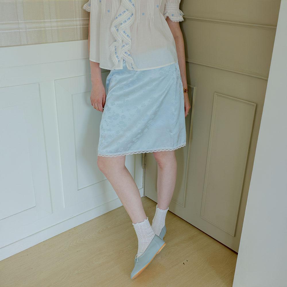 CEST MOIDEW Cest_Floral Jacquard Mini Skirt_Blue