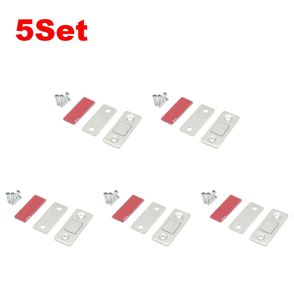 10-1Set Magnetic Cabinet Catches Door Stops Magnet Invisible Soft-Catch Ultra-Thin Anti-Rust Door Magnet with Screw for Home