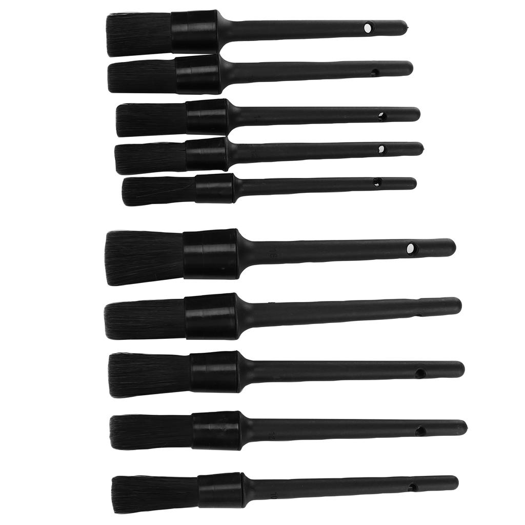 10pcs Detailing Dusting Brushes Kit Scrub Cleaning Tool for Automotive Interior Exterior Wheels Air Vent
